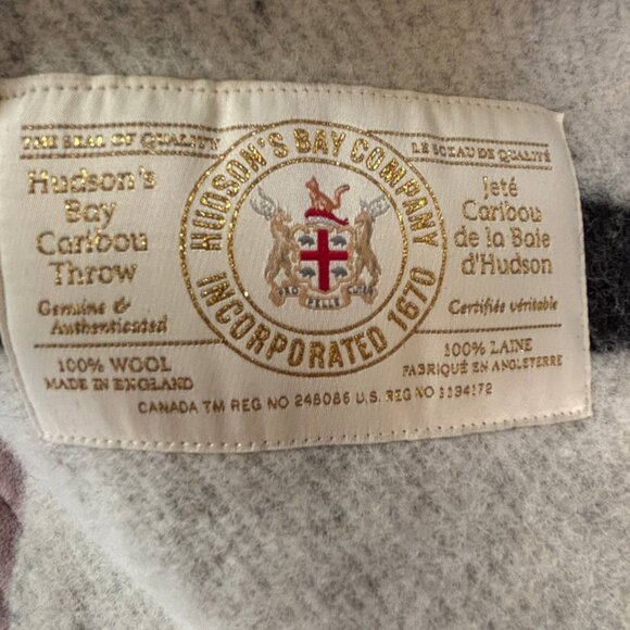 Hudson's Bay Company 100% Wool Caribou Throw, Made in England - Picture 9 of 11